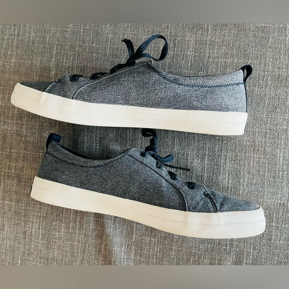 Sperry Crest Navy Dark Blue Sparkle Vibe Sneaker Womens 12 Y2K RARE - Picture 3 of 13